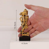 Nordic Abstract Silence Is Gold Statue Home Decoration Resin Modern Art Sculpture Figurine Desk Decoration Furnishings Artware