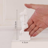 Nordic Abstract Silence Is Gold Statue Home Decoration Resin Modern Art Sculpture Figurine Desk Decoration Furnishings Artware