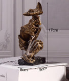 Nordic Abstract Silence Is Gold Statue Home Decoration Resin Modern Art Sculpture Figurine Desk Decoration Furnishings Artware