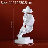 Nordic Abstract Silence Is Gold Statue Home Decoration Resin Modern Art Sculpture Figurine Desk Decoration Furnishings Artware