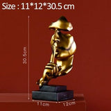 Nordic Abstract Silence Is Gold Statue Home Decoration Resin Modern Art Sculpture Figurine Desk Decoration Furnishings Artware
