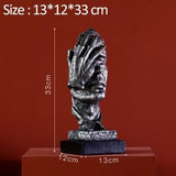 Nordic Abstract Silence Is Gold Statue Home Decoration Resin Modern Art Sculpture Figurine Desk Decoration Furnishings Artware