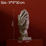 Nordic Abstract Silence Is Gold Statue Home Decoration Resin Modern Art Sculpture Figurine Desk Decoration Furnishings Artware