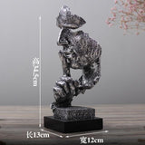 Nordic Abstract Silence Is Gold Statue Home Decoration Resin Modern Art Sculpture Figurine Desk Decoration Furnishings Artware