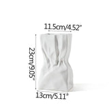 Art Fold Vase Nordic Ceramic Origami Vases Ornament Home Decoration Flower Arrangement Living Room Furnishings Artware Figurines