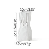 Art Fold Vase Nordic Ceramic Origami Vases Ornament Home Decoration Flower Arrangement Living Room Furnishings Artware Figurines
