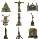 Home Decoration Metal Architecture Figurine World Famous Landmark Building Souvenir Statue Desktop Decor Birthday Gifts Crafts