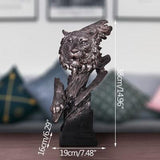 Antique Silver Animal Sculpture Home Decoration Spread Wings Eagle Figurines Resin Crafts Living Room Bookcase Dispaly Artware