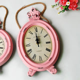 Antique Wooden Clock Quartz Clock Wooden Handicraft Clock Home Wall Hanging Decoration Wall Hemp Rope Round Small Wall Clock
