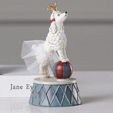 Cute Animal Circus Performance Miniature Model Figurines Funny Crown Elephant Resin Ornament Desk Decoration Accessories Kid Toy