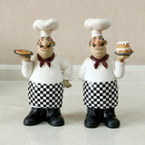 Western Restaurant Decor Modern Design Chef & Cake Model Ornaments Resin Crafts Miniature Figurines Home Kitchen Decoration Gift