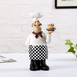 Western Restaurant Decor Modern Design Chef & Cake Model Ornaments Resin Crafts Miniature Figurines Home Kitchen Decoration Gift