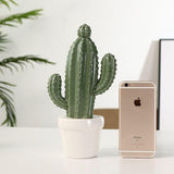 Creative Ceramic Simulation Cactus Figurines Miniature Model Home Office Room Decoration Bonsai Ornament Desktop Crafts Gifts