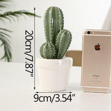 Creative Ceramic Simulation Cactus Figurines Miniature Model Home Office Room Decoration Bonsai Ornament Desktop Crafts Gifts