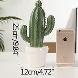 Creative Ceramic Simulation Cactus Figurines Miniature Model Home Office Room Decoration Bonsai Ornament Desktop Crafts Gifts