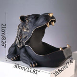 European Modern Animal Storage Figurines Resin Home Supplies Lion Storage Ornaments Living Room Display Candy Plate Furnishings