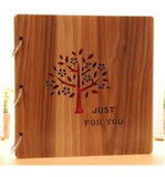 Creative Wooden 12 inch Handmade DIY Photo Album Ornaments Retro Baby Wedding Photo Album Home Decor Wood Crafts Birthday Gifts