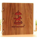 Creative Wooden 12 inch Handmade DIY Photo Album Ornaments Retro Baby Wedding Photo Album Home Decor Wood Crafts Birthday Gifts