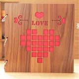 Creative Wooden 12 inch Handmade DIY Photo Album Ornaments Retro Baby Wedding Photo Album Home Decor Wood Crafts Birthday Gifts