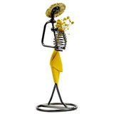 Handcrafts Iron Women Miniature Model Multifunction Flower Holder Sundries Storage Flowerpots Home Decoration Accessories Gifts