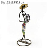 Handcrafts Iron Women Miniature Model Multifunction Flower Holder Sundries Storage Flowerpots Home Decoration Accessories Gifts