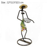 Handcrafts Iron Women Miniature Model Multifunction Flower Holder Sundries Storage Flowerpots Home Decoration Accessories Gifts