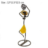 Handcrafts Iron Women Miniature Model Multifunction Flower Holder Sundries Storage Flowerpots Home Decoration Accessories Gifts