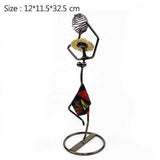 Handcrafts Iron Women Miniature Model Multifunction Flower Holder Sundries Storage Flowerpots Home Decoration Accessories Gifts