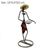 Handcrafts Iron Women Miniature Model Multifunction Flower Holder Sundries Storage Flowerpots Home Decoration Accessories Gifts