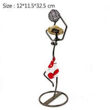 Handcrafts Iron Women Miniature Model Multifunction Flower Holder Sundries Storage Flowerpots Home Decoration Accessories Gifts