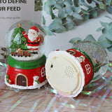 Handmade Miniature Landscape Crystal Ball Model Christmas Music Box Sweet Home Base Figurine Resin Crystal Ball Model Crafts For Kids