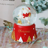 Handmade Santa Claus Crystal Ball Home Decoration Year Gifts Christmas Figurine Music Box Bedside Decor Ornament Light Decoration