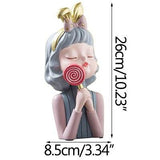 Creative Girl Figurines Sundries Storage Ornament Flower Arrangement Living Room Decoration Furnishings Bedside Decor Crafts