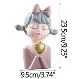 Creative Girl Figurines Sundries Storage Ornament Flower Arrangement Living Room Decoration Furnishings Bedside Decor Crafts
