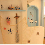 Mediterranean Ocean Style String Wall Hanging Fishing Net Home Decoration Figurines Subject Restaurant Decoration Accessories