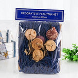 Mediterranean Ocean Style String Wall Hanging Fishing Net Home Decoration Figurines Subject Restaurant Decoration Accessories