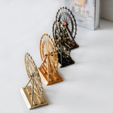 European Creative Metal Ferris Wheel Household Desktop Decoration Miniature Sculpture Metal Crafts Iron Art Retro D