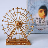 European Creative Metal Ferris Wheel Household Desktop Decoration Miniature Sculpture Metal Crafts Iron Art Retro D