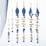 Handmade String Bell Pendant Home Decoration Figurines Wall Hanging Crafts Lucky Fish Handcrafts Miniature Model Wooden Gifts