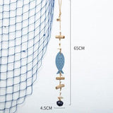 Handmade String Bell Pendant Home Decoration Figurines Wall Hanging Crafts Lucky Fish Handcrafts Miniature Model Wooden Gifts