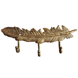 Creative Cast Iron European Retro Wrought Iron Key Hook Feather Shaped Hanger Creative Coat Hook Door Hooks Metal Crafts Decor