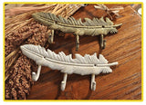 Creative Cast Iron European Retro Wrought Iron Key Hook Feather Shaped Hanger Creative Coat Hook Door Hooks Metal Crafts Decor