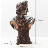 Creative Bronze Resin Thinker Status Ornaments Home Decoration Retro European Character Sculpture Art Figurines Business Gifts