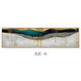 Abstract Banner Bedside Blue Golden Canvas Painting Posters And Print Modern Wall Art Picture