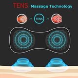 Mini massatge elèctric portàtil per a l'esquena del coll, estimulador de massatge cervical, pegat de massatge per alleujar el dolor amb cable de càrrega USB