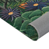 Tropical Garden Area Rug — Vintage Woman in White Dress Botanical Print