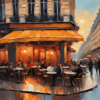 KI-Kunst neuer Impressionismus Cafe de Paris 1