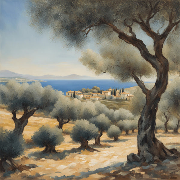 AI art new impressionism quiet mediterranean landscape 3