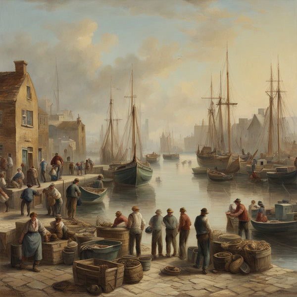 AI art new impressionism harbour life 1