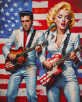AI Art Pop Art Superstars Elvis Presley with Marilyn Monroe 7